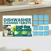 Dishwasher Cleaner Tablets, Powerful Descaling and Deep Cleaning, Removes Stubborn Grease \u0026 Odors, Safe for All Dishwashers, Fast \u0026 Efficient Cleaning, Dishwasher Detergent